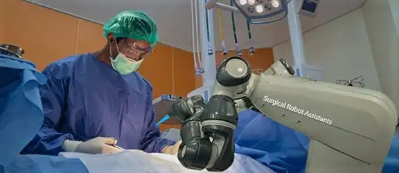 The robot used for a robotic hip replacement