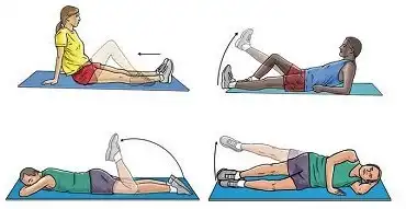 Knee muscle strengthening exercises after arthroscopic surgery