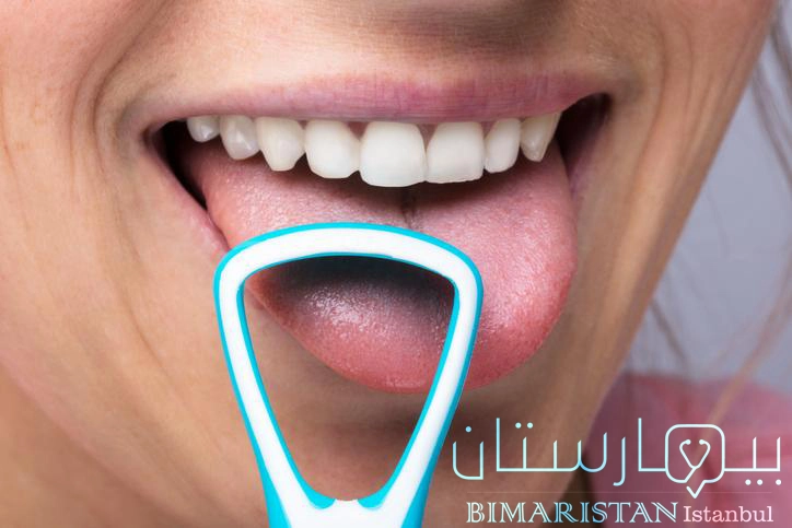 Tongue brush to get rid of bad breath