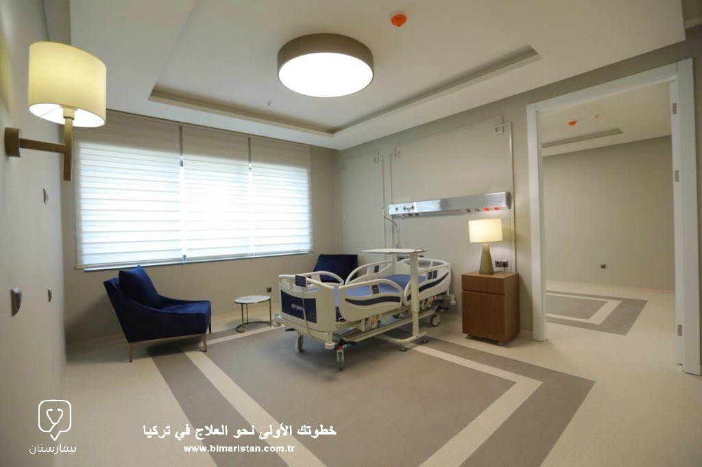 One of the beds in the hospital