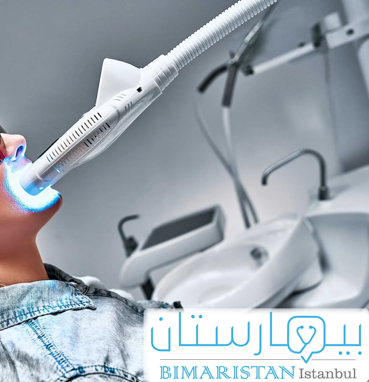Lazerle diş beyazlatmada kullanılan diş lazer cihazı
