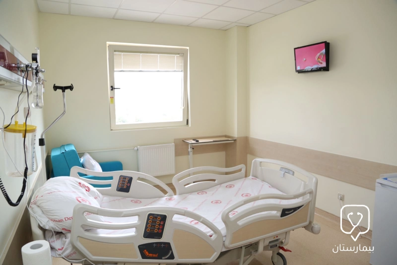 One of the rooms in the hospital